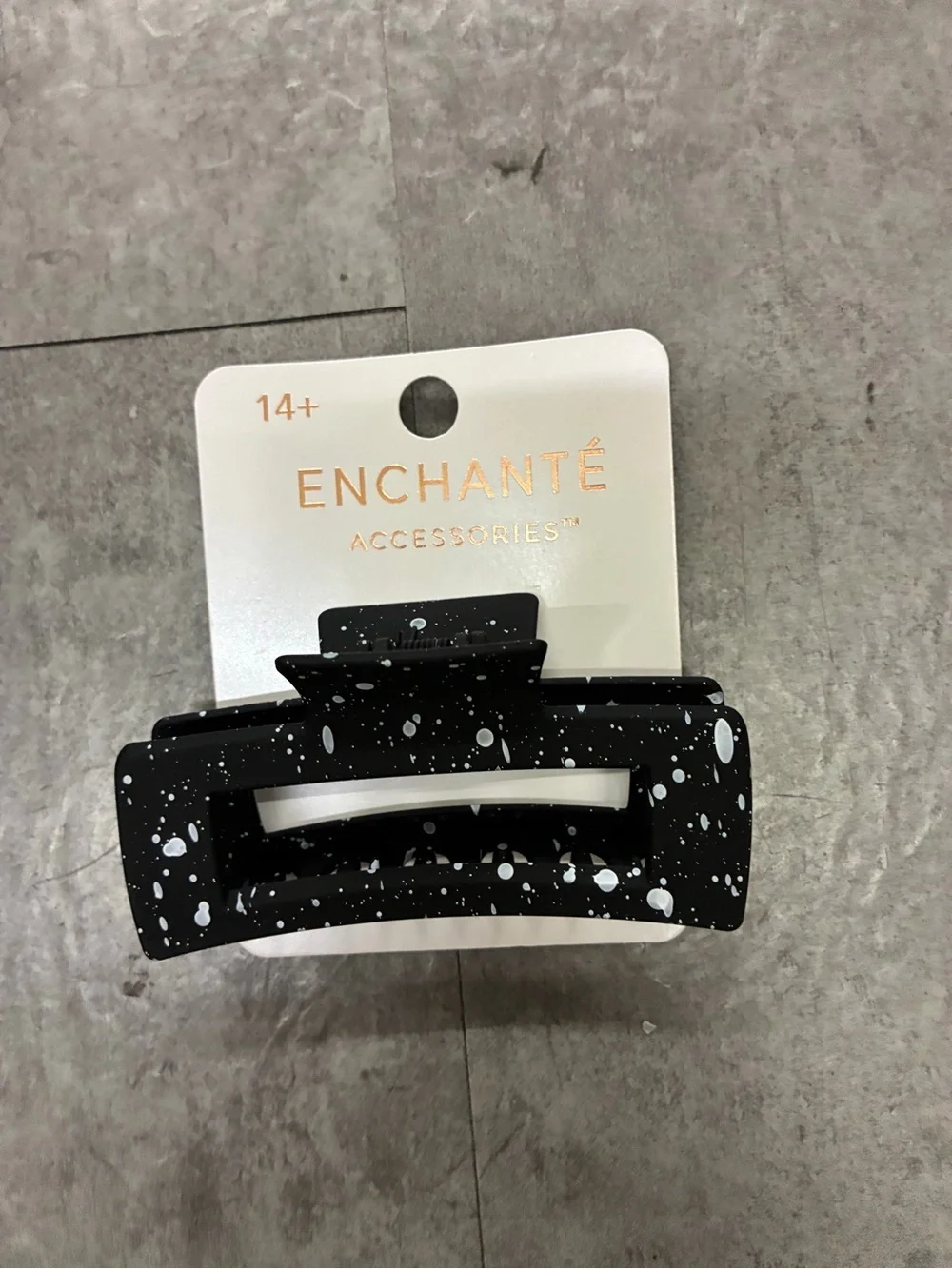 Enchante Black Speckled Hair Clip for Kids